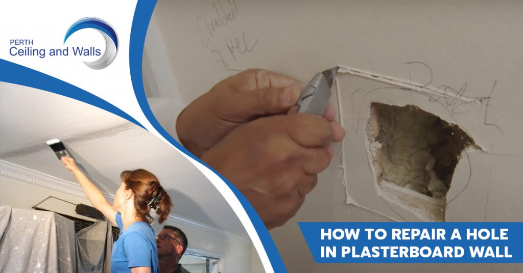 How To Fix A Hole In The Ceiling - Repair Hole In Plasterboard