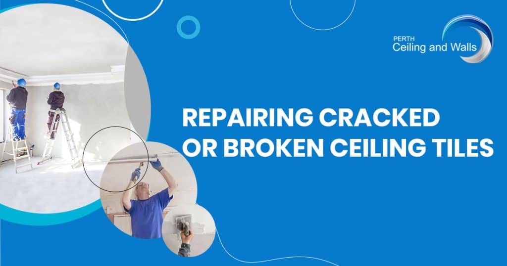 repairing cracked ceiling tiles